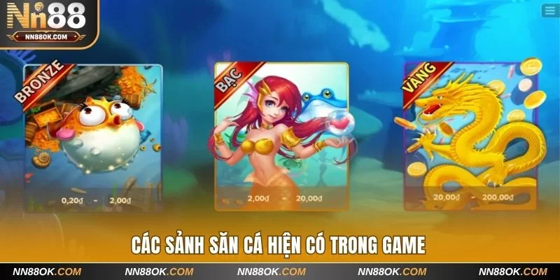 3 sảnh cược hiện có trong trò chơi Rồng vàng 