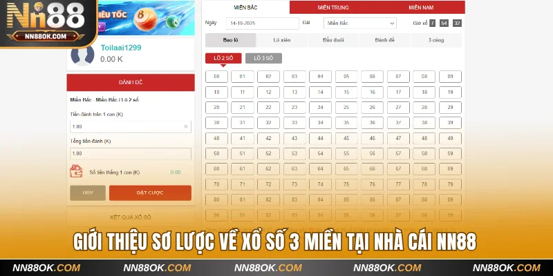 Giới thiệu sơ lược về xổ số 3 miền tại nhà cái NN88