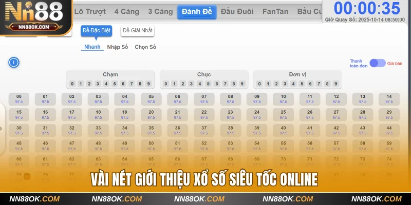 Vài nét giới thiệu xổ số siêu tốc online